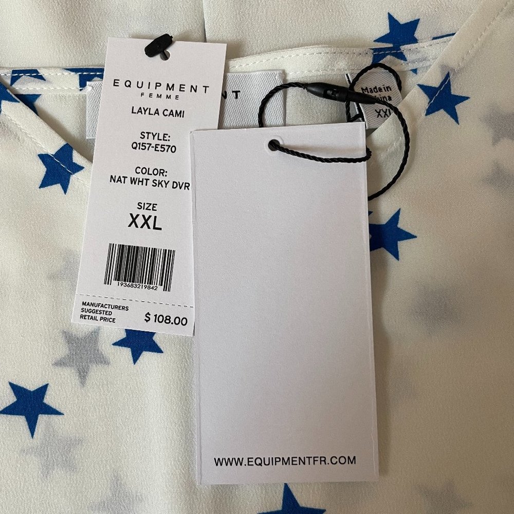 Silk Camisole with Blue Star from Equipment - Picture 11 of 12